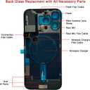 Rear Back Glass Replacement for iPhone 16 Pro Max 6.9-inches with Reparing Tool Kit and All Necessary Parts (Black Titanium)