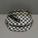 Nylon Crossbody Bag Bum Bag Handbag for Women, Spacious Purse Bag lightweight Sling Bag Wallet with Adjustable Strap (Bean Green Checkered)