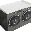 Countertop Washer and Dryer Cover, 54" Width * 27.4" Depth, Laundry Room Organization Shelves, White