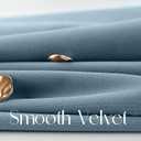Lazzzy Blue Velvet Valance Blackout Thermal Insulated Scalloped Valance Small Short Wave-Shaped Window Curtain for Bedroom Living Room 18 Inch Curtain Valance Rod Pocket 1 Panel Dark Slate