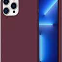 K TOMOTO Compatible with iPhone 15 Pro  Case for Women, [Drop Protection] [Anti-Fingerprint] [Anti-Scratch] Shockproof Soft-Touch Silicone Phone Case for iPhone 15 Pro 6.7", Burgundy