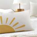 Boho Cute Sun Sunshine 20x54 Body Pillow Cover, Boho Sunshine Nursery Decor, Kids Room Decor, Modern Horizontal Sun Sunset Sunrise Decorative Long Body Pillow Cases for Bed Couch