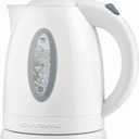 OVENTE Electric Kettle, 1.7L Fast Boiling Water Heater for Coffee or Tea, BPA Free with Water Level Gauge, Auto Shut-Off, Boil-Dry Protection, Indicator Light and Removable Filter, White KP72W