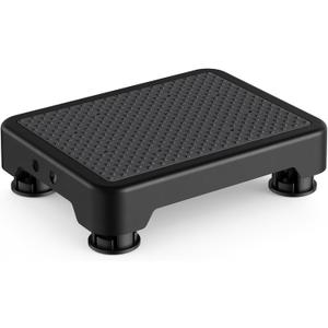 SOYO Mobility One Step Stool, Heavy Duty Indoor Outdoor Non-Slip Small Step Platform Assistive Device for Adult Elderly, Standing Support and Step Riser for Car, Bed, Door, Stair, Bathroom Black-Black