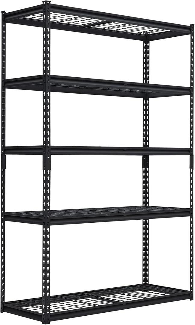 PioneerWorks Garage Shelving, 2500lbs Load Bearing Heavy Duty Storage Shelving, 48x18x72in Adjustable Storage Shelves, Durable Metal Storage Shelves, Easy Assemble for Garage, Kitchen