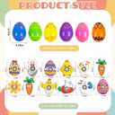 Yquqwn 24 Pcs Easter Fidget Spinners Pre-filled Easter Eggs Set Novelty Spinning Tops for Egg Hunt Stuffers and Basket Fillers Party Favors for Holiday Classroom Prizes