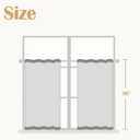 jinchan Linen Kitchen Curtains 36 Inch Floral Tier Curtains Farmhouse Cottage Core Flax Cafe Rod Pocket Country Small Window Drapes for Laundry Room Bathroom RV 2 Panels Black on Beige