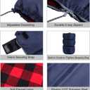 REDCAMP Cotton Flannel Sleeping Bag for Camping Backpacking, Adults Cold Weather Envelope Sleeping Bags with 2lbs Filling, 2lbs filling