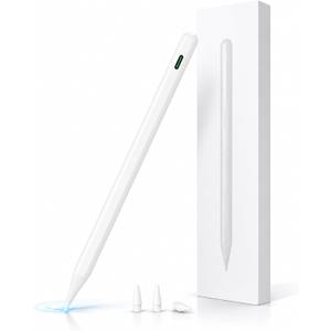 Stylus Pen for iPad Pro 13/12.9/11 Inch-Fast Charge Active Pencil for 2018-2025 iPad Pro 11"/12.9"/M4, iPad 6th/7th/8th/9th/10th/11th, iPad Air 3/4/5/M2/M3, iPad mini 5/6/7/A17Pro Gen (White)