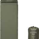 BISINNA Self Inflating Sleeping Pad Thick Foam Sleeping Mattress with Pillow for Camping Lightweight Insulated Sleeping Mat Fast Inflating for Camping Travel Car Tent (5cm, Green)