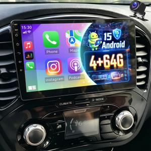 4+64G Upgrade Car Stereo Radio for Nissan Juke 2011-2016 | Wireless CarPlay Android Auto 9 Inch Touch Screen Radio Replacement with HiFi Audio 5G WiFi GPS BT5.0 RDS FM