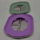 BUSOHA 2 Pack Stainless Steel Kids Plate with Suction - 9.4"X 8.6" Divided Toddler Baby Plates with Silicone Sleeves Non-Slip 2-in-1 Anti Breakage Metal Toddler Bowls (Purple + Green)