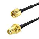 Superbat RF coaxial SMA Male to SMA Female Bulkhead RG174 33ft Cable + 3pcs RF Coax SMA Adapter Kit for SDR Equipment Antenna Ham Radio,3G 4G LTE Antenna,ADS-B,GPS and etc