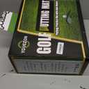 Putting Green Indoor,Golf Putting Mat with Auto Ball Return,Premium Crystal Velvet Surface, Practice Putting mat, Perfect Training Aid & Gift for Golf Lovers Christmas (Dark brown two holes)