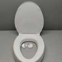 KOHLER 25875-0 Hyten Elevated Quiet-Close Elongated Toilet Seat, Contoured Seat with Grip-Tight Bumpers, Quick-Attach Hardware, White