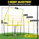 Volleyball Training Equipment, Adjustable Height Volleyball Net for Backyard Training - Portable Outdoor Volleyball Set with Durable Net & Tool-Free Setup for Serving, Hitting, and Spiking Practice