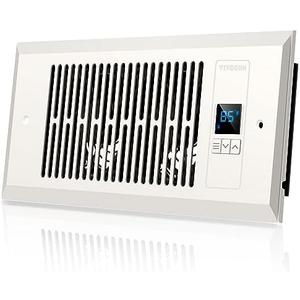 VIVOSUN Quiet Register Booster Fan 4”×10”, Smart Register Vent with Intelligent Thermostat Control, Cooling Heating AC Vent Booster Fan, Matte White