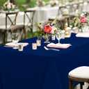 sancua Navy Blue Tablecloths for 8 Foot Rectangle Tables, 8 Pack - Washable Polyester Fabric Table Cloth for Wedding Party, Birthday, Banquet Reception, 60x120 Inch