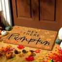 Ceenna Fall Coir Doormat Football Pumpkin Style Coir Welcome Mats Autumn Non Slip Floor Mats Thanksgiving Indoor Entrance Door Mat Porch Front Decor, 16 x 28 Inch(Classic Pumpkin)