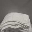 L LOVSOUL Down Alternative Oversized King Comforter, 120x98Inches, Polyester, White, All Season, Box Stitching Design, Corner Tabs