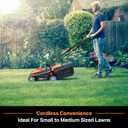LawnMaster 24VMWBL 24V Max 13-inch Cordless Lawn Mower and Cordless Leaf Blower Combo with 2x4.0Ah Batteries and Charger