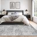 Valenrug Washable Rugs 8x10 - Non Slip 8x10 Area Rugs for Living Room, Stain Resistant Area Rugs for Bedroom, Foldable Machine Washable Area Rug(8'x10', Black)
