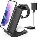 Wireless Charger for Samsung&Android: JoyGeek 3 in 1 Charging Station for Galaxy Watch5 Pro/4/3/Active2/1 - Phone Charger Stand for S23 Ultra/S22/S21/S20/Note 20, Z Fold&Flip Series, Buds2 Pro (Cobalt Black)