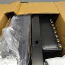 Sweetcrispy Bar Stools Set of 4, 24 Inch Counter Height Stools, PU Leather Upholstered Bar Chairs with Footrest, Modern Bar Stools for Kitchen Island, Dining, Living Room, Black