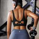 RUNNING GIRL Sports Bra for Women High Support, Molded Cup High Impact Sports Bras with Sewn in Pads Workout Running Bra(3128 Black XL)