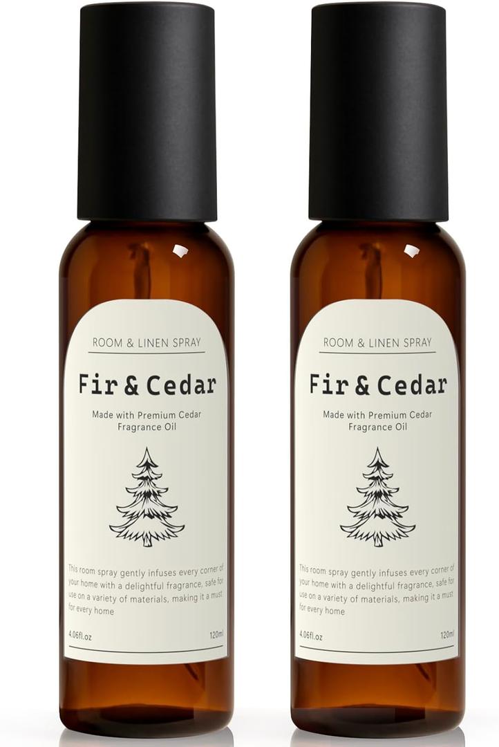 Fir & Cedar Room Spray, Concentrated Room Spray for Home Fragrance, Long Lasting Air Fresheners for Home, Bedding, Fabrics, Odor Eliminator, 8.12 fl oz