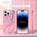 ZIYE for iPhone 14 Pro Max Phone Case Cute Glitter Pink Funny Cherry Blossom Design for Women Girl Slim Shockproof Protective Cover