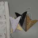 SUNBEAUTY 9-Pointed 12 Inch Hollow Out Paper Star Lanterns Brown White Gray Christmas Lanterns Hanging Lamp Paper Decorations Shade Wedding Birthday Christmas Home Party Decorations