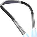 Gritin Book Light, Eye Caring 4-Color & 5-Brightness Neck Light Reading Light- Stepless Dimming,30-min Timer,80+ Hrs Runtime,Bendable Round Neck Design, Lightweight for Reading, Knitting, Repairing