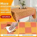 Ecology Vinyl Tablecloths-52''90''Rectangle Flannel Backed and Sewn Hem,Healthy Plastic Table Cover for Rectangular Table,100% Waterproof and Stain Resistant,Easy Care