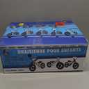 KRIDDO Toddler Balance Bike 2 Year Old, Age 18 Months to 5 Years Old, 12 Inch Push Bicycle with Customize Plate (3 Sets of Stickers Included), Steady Balancing, Gift Bike for 2-3 Boys Girls, Blue