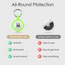 5 x ADVENTUREMORE Tags Holder with QR Code Dog Tag, Tags Case with Anti-Lost O-Ring, Waterproof Dustproof Tags Keychain Holder for Kids, Pets, Bags, Keys Green