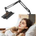 Tablet Stand, Overhead Bed Phone Holder, Adjustable Universal 360 Rotatable Metal Tablet Holder Stand, Phone Stand for iPad, iPhone, Kindle, Cell Phones or Other 5.0~12.9 Inch Device