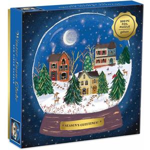 Galison Winter Snow Globe 500 Piece Puzzle