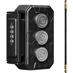 Magnetic Key Lock Box,Magnetic Key Holder Under car,Magnetic Key Cabinets,Key Holder Magnetic,Hide a Key Magnetic Holder,Waterproof Magnetic Key Hider Outside,4 Combinations & Dual Mounting,