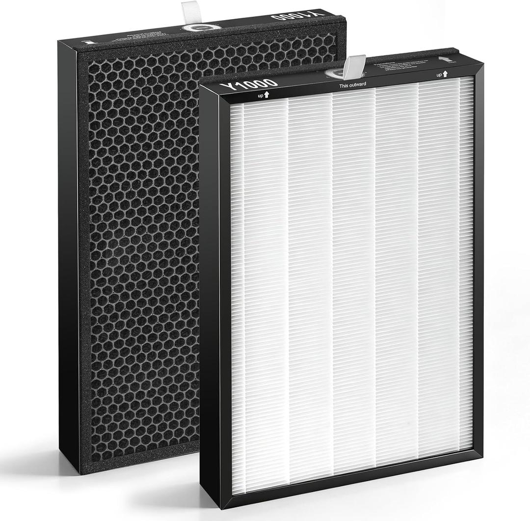 Upgraded Y1000 Replacment Filter Compatible with Y1000 Air Purifier Large Room,2-in-1 Y1000 Filter,2-Pack
