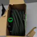 Garden Hose 50ft, Non-Expanding Water Hose with 10 Function Nozzle, Lightweight, Kink Free, Sturdy, Leak-Proof, Portable, Flexible Hose 50ft for Outdoor, Yard, Lawn, Car Wash and Camper Use (Green)