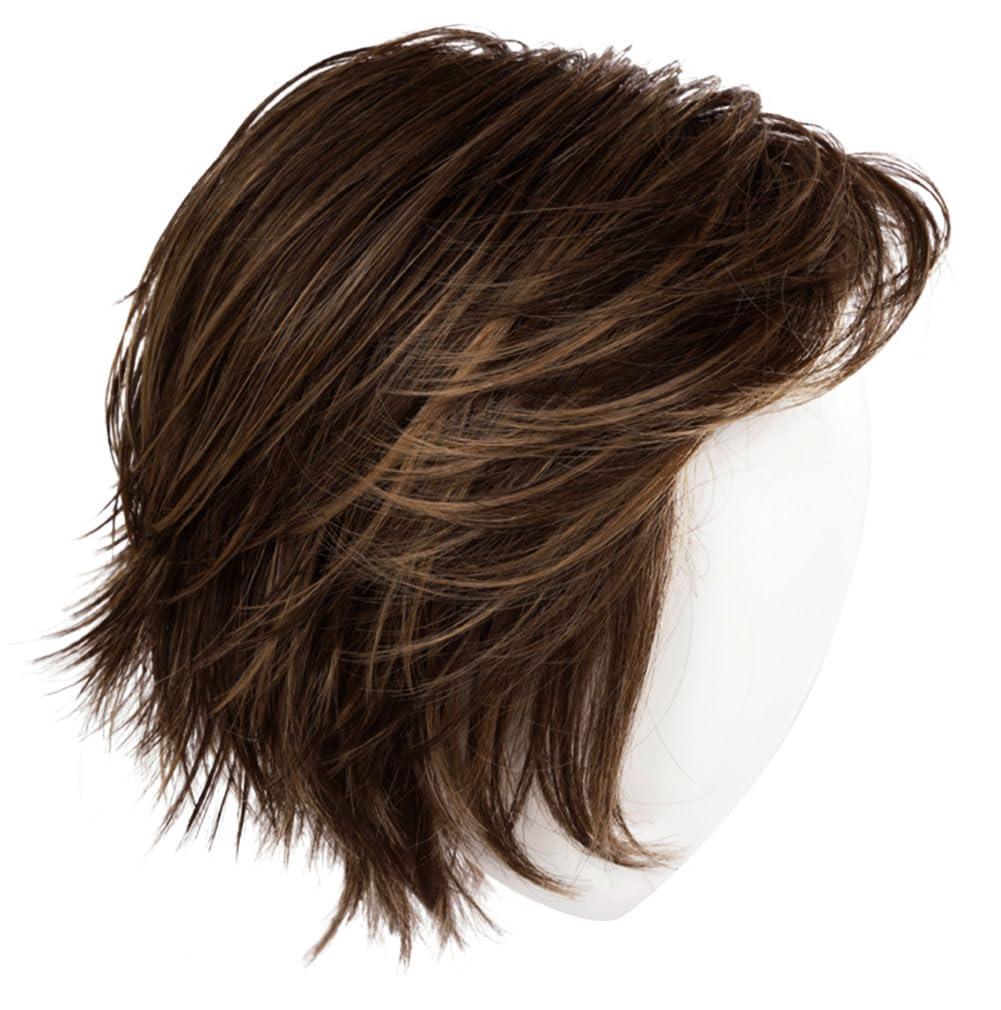 MAKE A STATEMENT Layered Modern Chin-Length Bob Wig, Designer Series by Hairuwear, Average Cap Size, GF4-6 Black Coffee