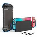GUMPOIX Ergonomic Grip Case for Switch 2, Slim Dockable Protective Case for Switch 2 2025, Shockproof Hard Shell Cover Protector - Dual-Angled (10° & 15°) Grip Design, Non-Slip Matte Cover