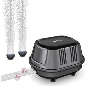 AquaMiracle Aquarium Air Pump Super Quiet Fish Tank Air Pump, 3W/6W/10W 125GPH/190GPH/317GPH Aquarium Bubbler Hydroponics Air Pump Oxygen Pump Pond Aerator