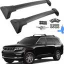 Roof Rack Cross Bars Compatible with Grand Cherokee L 2021-2025 and 2022-2025 Grand Cherokee WL, Black Matte Aluminum Anti-Corrosion Crossbars with Anti-Theft Lock