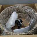 Boho Light Fixtures Ceiling Mount,12.6" Rattan Ceiling Light Fxiture,3-Light Semi Flush Mount Light Fixture,Farmhouse Wicker Ceiling Light for Hallway Bedroom Kitchen Nursery Entryway