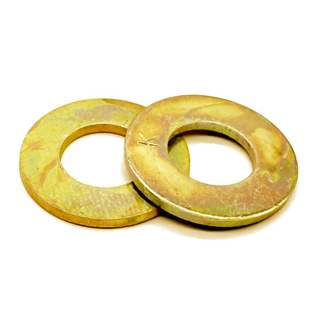 (25 Pieces) 5/8" SAE Grade 8 Flat Washers Zinc Yellow