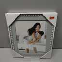 Malden International Designs 2386-80 Bead W/Wood Mat, Gray, 8x10