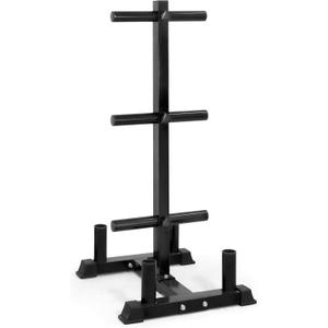 CAP Barbell Olympic Bumper Plate Tree Rack (6-Plate Posts / 4 Bar Holders, Black)
