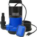 Sump Pump With Float Switch Sump Pump Submersible Clean/Dirty Water Pump Portable Utility Pump 1/2HP 1850 GPH with 33ft Cord for Swimming Pool Garden Basement Tub Pond Draining